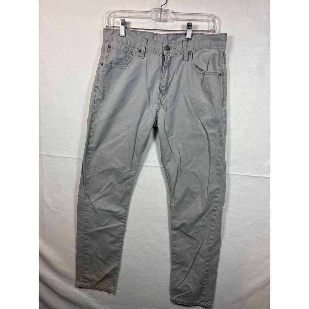 Mens Light Gray Straight Fit Jeans 32x32